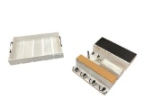 TWO LIKE-NEW PAINTED WHITE WOOD HOME DECOR PIECES INCLUDING COFFEE TABLE TRAY AND WALL ORGANIZER
