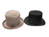 DORFMAN PACIFIC VINTAGE BOWLER TOP HAT AND ADJUSTABLE ELOPE BOWLER TOP HAT