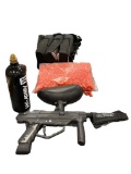 JT STEALTH PAINTBALL GUN WITH LOADER, 20 OZ. TANK, TWO BAGS OF PAINTBALLS, AND SIX LOADERS WITH B...