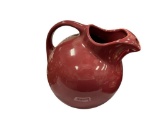 VINTAGE U.S.A. MADE HALL POTTERY BURGUNDY PITCHER