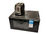 BARELY USED KENMORE MICROWAVE AND BLACK & DECKER TOASTER