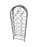 ELEGANT 23 BOTTLE METAL WINE RACK WITH HANDLE