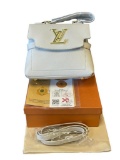 MARKED LOUIS VUITTON MINI LOCKME TENDER HANDBAG DISCONTINUED