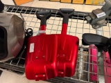TWO COLLAPSIBLE SMALL VIBRANT RED FINISH SHOVELS