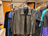 LADIES ARROW GUN METAL GRAY LEATHER COAT