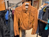 LADIES BOD & CHRISTENSEN TANNED LEATHER DESIGNER JACKET