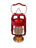 DIETZ KING FIRE KING AMERICAN LA FRANCE FIRE ENGINE CO LANTERN WITH MINI SQUARE PATTERN GLASS GLOBE