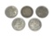 FIVE ASSORTED U.S. MORGAN SILVER DOLLARS