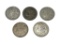 FIVE ASSORTED U.S. MORGAN SILVER DOLLARS