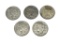 FIVE ASSORTED U.S. PEACE SILVER DOLLARS
