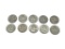 $5 FACE VALUE IN U.S. FRANKLIN SILVER HALF DOLLARS