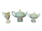 ANTIQUE EARLY 1900'S JEAN POUYAT LIMOGES FENCH PORCELAIN TEAPOT, CREAMER, AND SUGAR BOWL