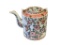 FLORAL LOWSTOFT ORIENTAL FLORAL TEAPOT WITH GILT ACCENTS