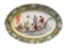 VINTAGE CHINESE FAMILLE ROSE OVAL SERVING PLATTER CIRCA 1950'S - 1970'S WITH HEAVY GILT ACCENTS