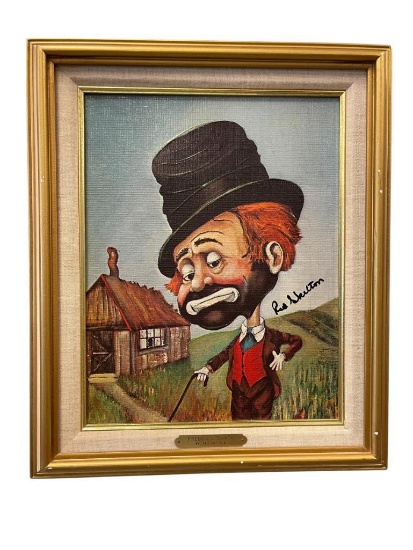 RED SKELTON LIMITED EDITION CANVAS REPRODUCTION TITLED "FREDDIE'S SHACK" WITH CERTIFICATE