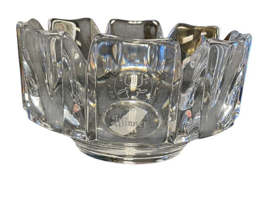 ORREFORS CORONA FINE CRYSTAL PALM SPRINGS FILM FESTIVAL AWARD BOWL MADE IN SWEDEN