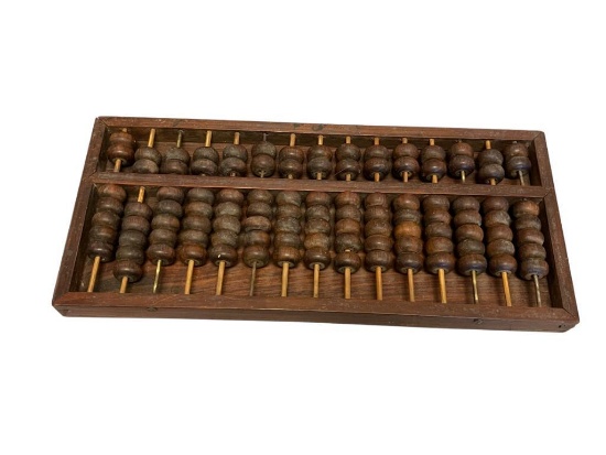 VINTAGE HUANGHUALI ROSEWOOD ABACUS PRIMITIVE STYLE CALCULATOR COUNTING INSTRUMENT