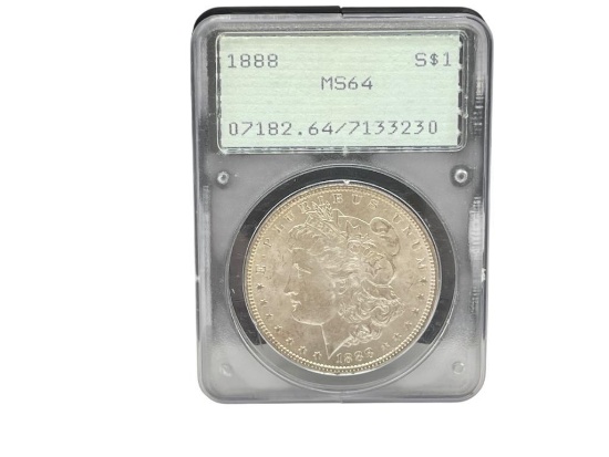 1888 U.S. MORGAN SILVER DOLLAR PCGS MS64