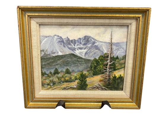 MARY ANNE SPENCE LOCAL RENO, NV ARTIST ORIGINAL MINIATURE WATERCOLOR PAINTING GREAT BASIN NATL. P...