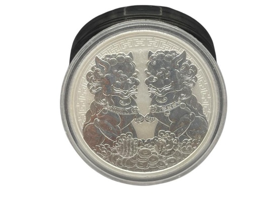 2020 AUSTRALIA .999 FINE SILVER $1 COIN FEATURING FOO DOGS ON REVERSE