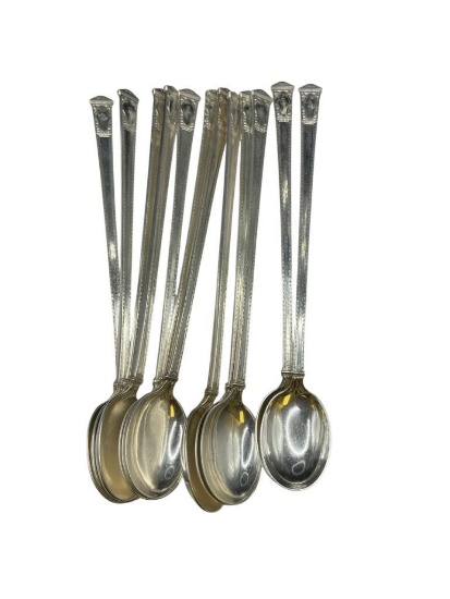 SET OF 12 TIFFANY & CO. 1916 SAN LORENZO PATTERN ICETEA SPOONS