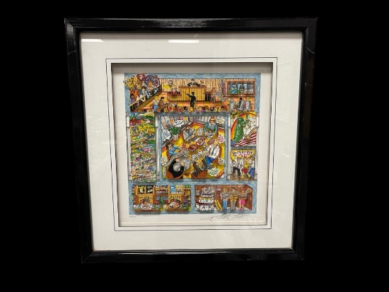 CHARLES FAZZINO AMERICAN POP ARTIST VIBRANT 3D LIMITED EDITION LAW ARTWORK "DON'T WAIT LITIGATE"