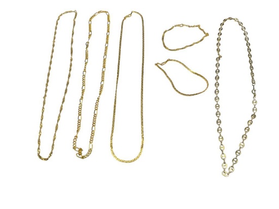 14K GOLD PLATED NECKLACES AND BRACELETS