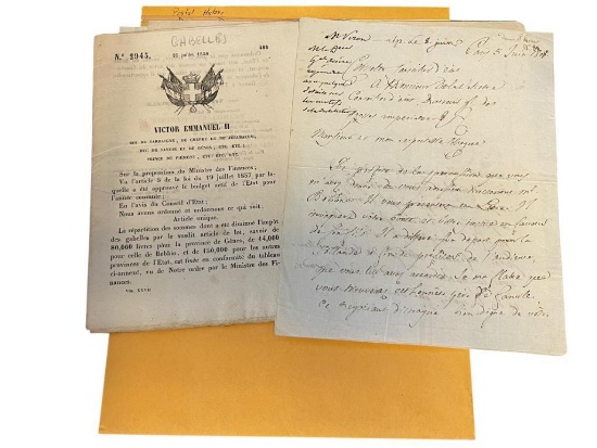 LOUIS-EMMANUEL CORVETTO EPHEMERA GENOESE LAWYER DURING THE FRENCH REVOLUTION