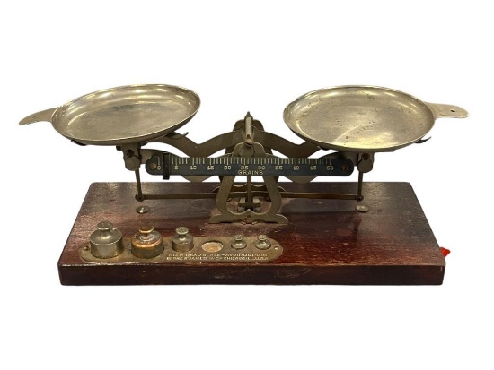 REXO SCALE NO. 8 APOTHECARY LABORATORY SCALE BURKE AND JAMES INC CHICAGO, ILL
