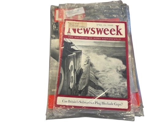 WWII ERA TIME, LIFE, ND NEWSWEEK 1940'S AND 1950'S LITERATURE, MAGAZINES