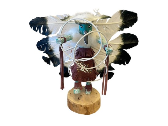 W. BEGAY LIMITED EDITION NATIVE AMERICAN HOPI KACHINA DOLL "HOOP"