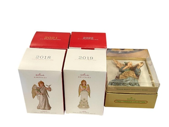 HALLMARK KEEPSAKE ANGEL SERIES TREE TRIMMER COLLECTION ANGEL ORNAMENTS 2018, 2019, 2021, 2022