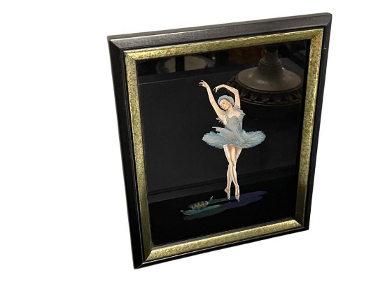 NOEL SYDERS VINTAGE FOIL ART OF A BALLERINA KAFKA INDUSTRIES