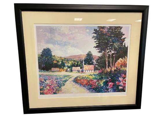 ALEX PEREZ SERIOLITHOGRAPH ON PAPER SIGNED IN THE PLATE, TITLED "THE CHAPEL" 2000
