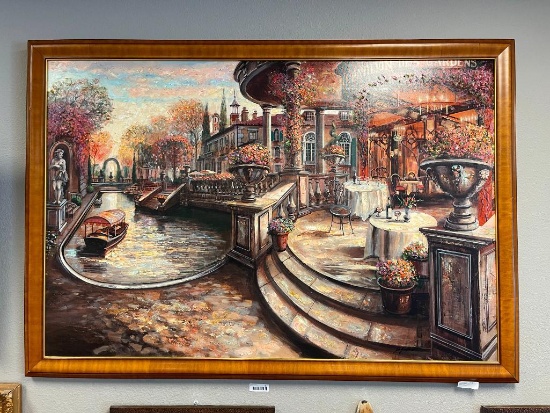 VADIK SULJAKOV "LE PAVILLION DES GARDENS" HAND EMBELLISHED GICLEE ON CANVAS NUMBERED 60/195