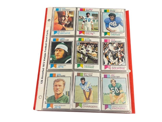 126 ASSORTED 1973 NFL TOPPS FOOTBALL CARDS