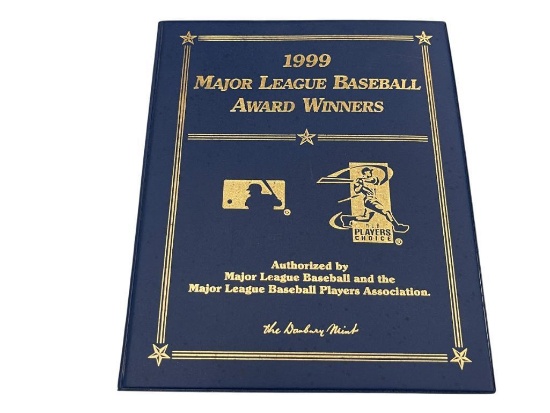 1999 MAJOR LEAGUE BASEBALL AWARD WINNERS GOLD FINISH BASEBALL PLAYER CARDS DANBURY MINT