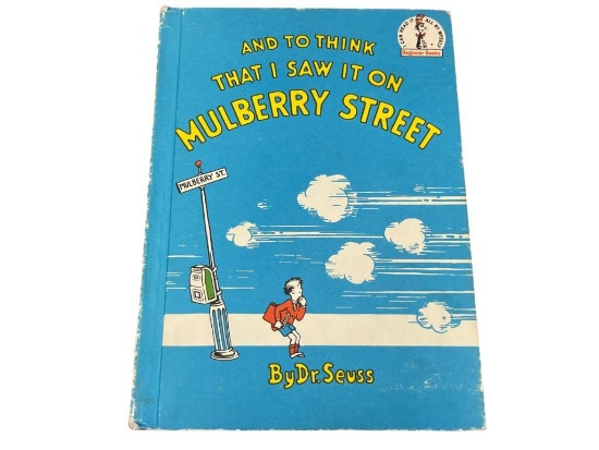 1964 DR. SEUSS "AND TO THINK THAT I SAW IT ON MULBERRY STREET" BOOK