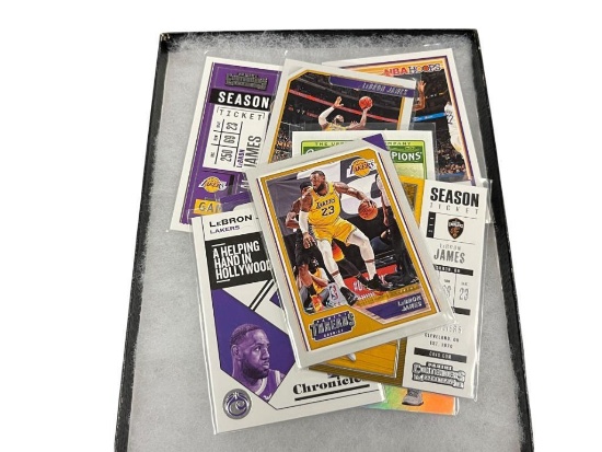 NINE LEBRON JAMES NBA BASEBALL SPORT CARDS, LAKERS, CAVALIERS