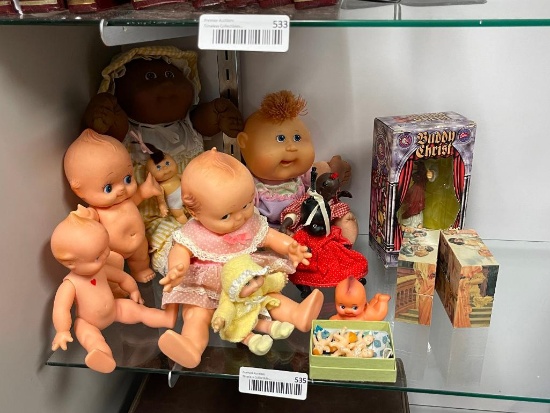 COLLECTIBLE RUBBER BODY DOLLS INCLUDING KEWPIE DOLLS, CABBAGE PATCH, AND MORE