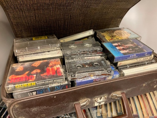 APPROX. 40 ASSORTED MUSIC CASSETTES INCLUDING MOSTLY QUEEN, AS WELL AS DEEP PURPLE, AND STYX