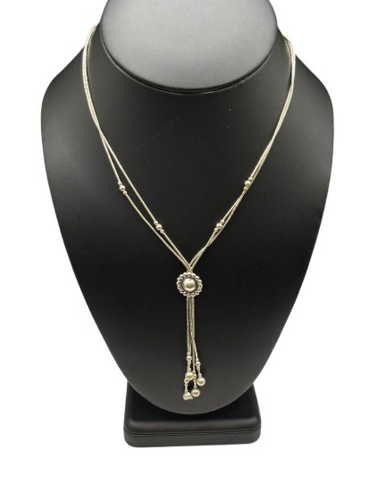 STERLING SILVER LIQUID SILVER NECKLACE