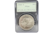 1880-S U.S. MORGAN SILVER DOLLAR PCGS MS64