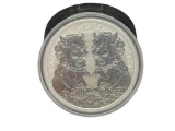 2020 AUSTRALIA .999 FINE SILVER $1 COIN FEATURING FOO DOGS ON REVERSE