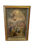 GIOVANNI GIRIBONE EARLY 20TH CENTURY ORIGINAL ANTIQUE RELIGIOUS OIL PAINTING ON CANVAS