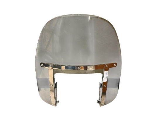 Tinted Motocycle Windshield Lexan Sheet Featuring Chrome Mounting And Brackets