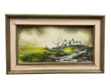 CHARLENE VAN HOOK CALIFORNIA NATIVE ARTIST ORIGINAL OIL ON CANVAS PAINTING TITLED THE OLD HOMESTEAD