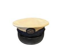 VINTAGE U.S. NAVY OFFICERS PEAKED SERVICE CAP AND U.S. AIR FORCES SERVICE CAP