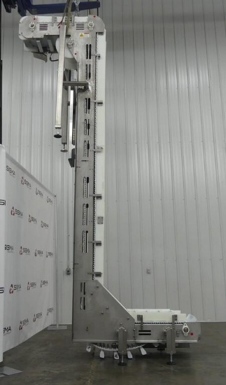Heat and Control Cleated Incline Conveyor 14" Wide, 13.5' Discharge Height
