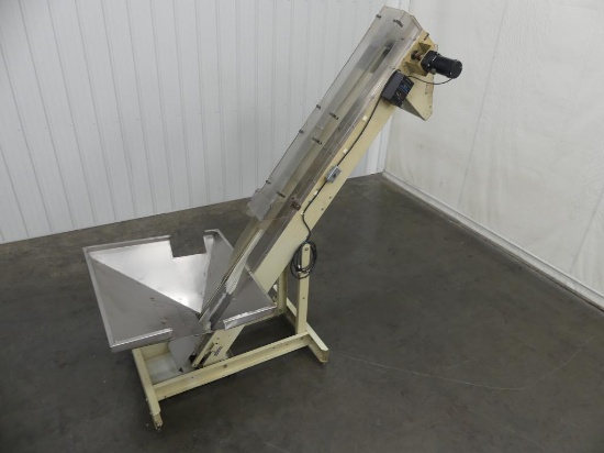 Cleated Incline Conveyor 8" Wide x 72" Discharge